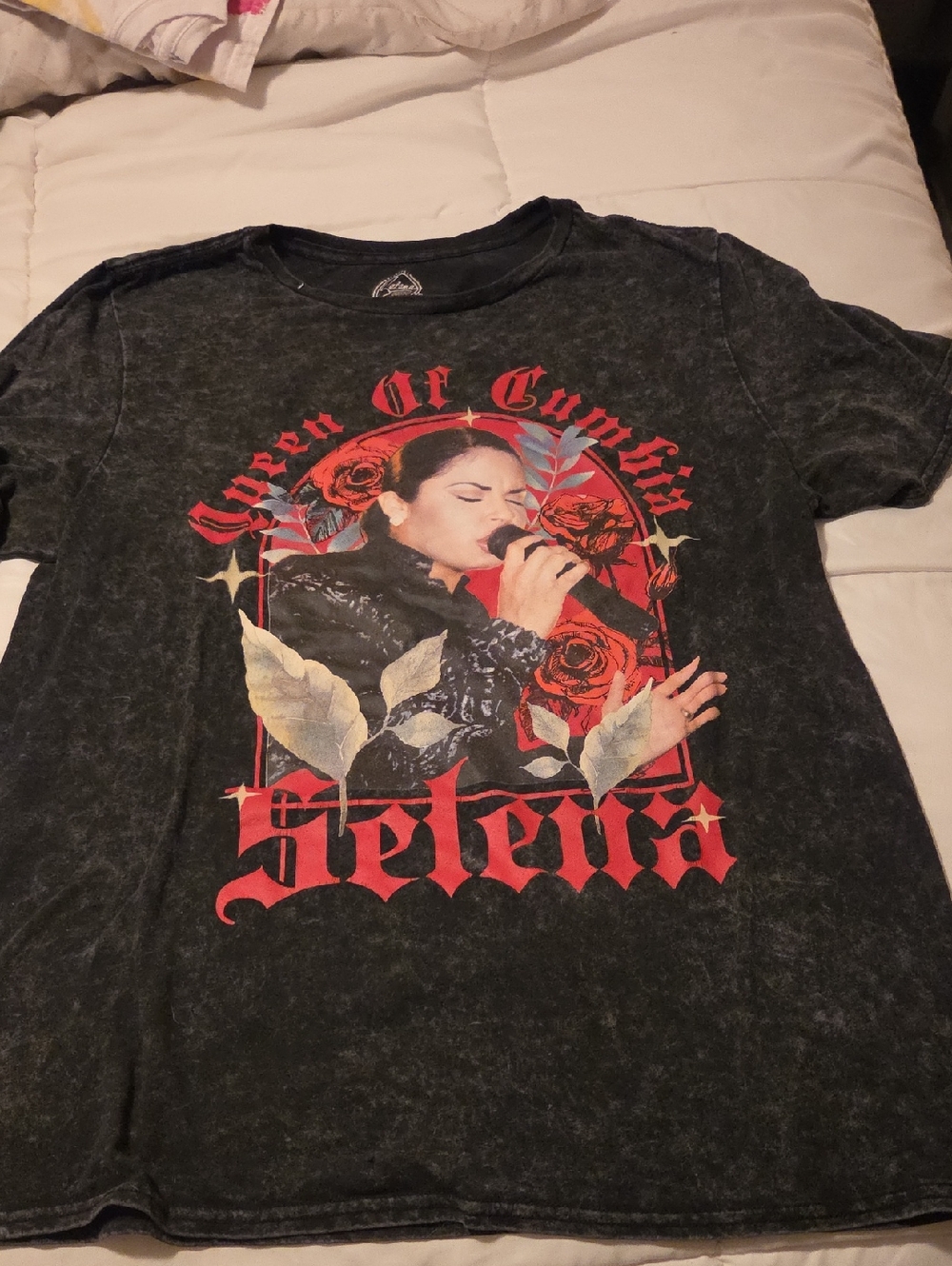 Graphic Short Sleeve Tee - Black with Red Print